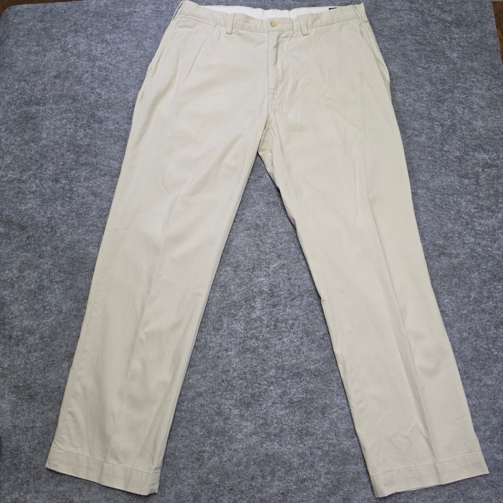Polo Ralph Lauren Mens Chino Pants 100% Cotton Tan‎ 40/32 Classic Fit Khakis